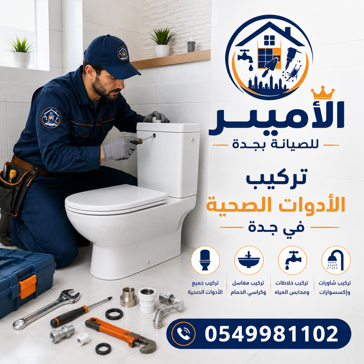 تركيب الأدوات الصحية في جدة