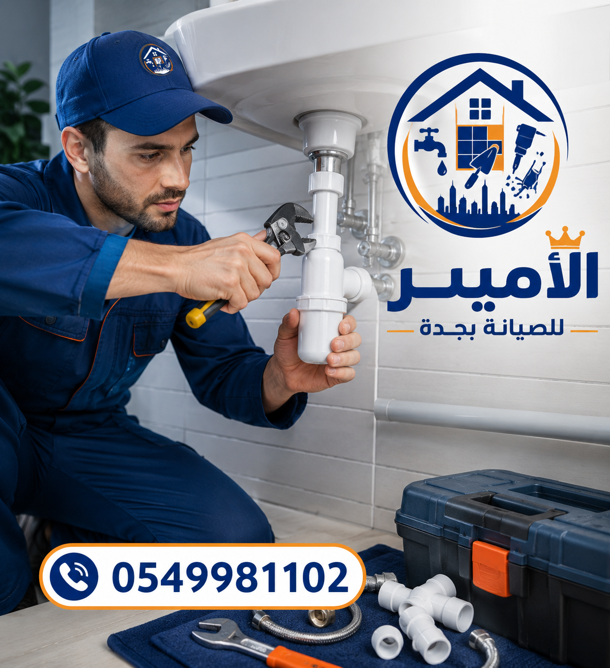 معلم وفني سباكة في جدة لجميع أعمال السباكة